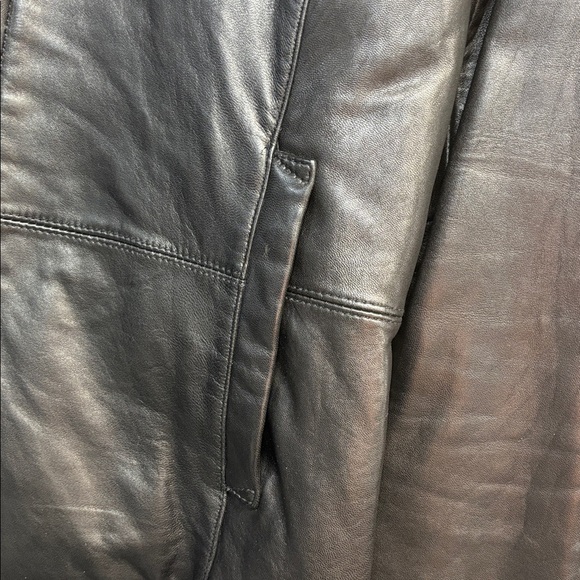 Wilsons genuine Leather Jacket  Black Zip up collard  Soft Lux Feel coat M - Picture 3 of 11